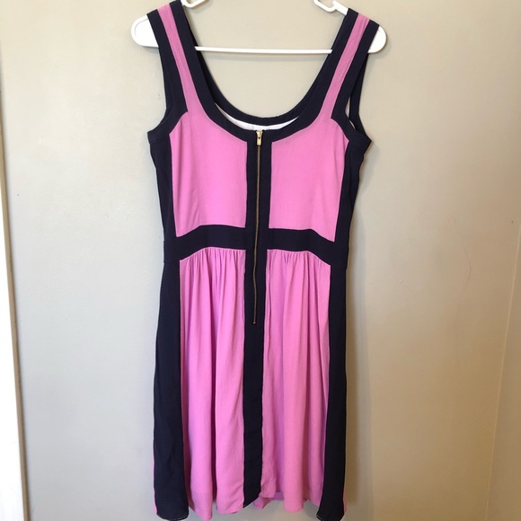 Lilly Pulitzer Dress Pink Navy 4 - Picture 4 of 7